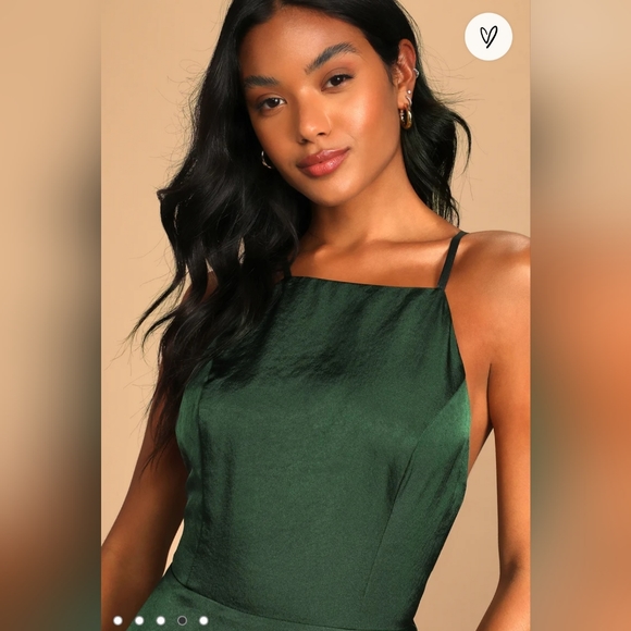 Green long dress - Picture 4 of 5